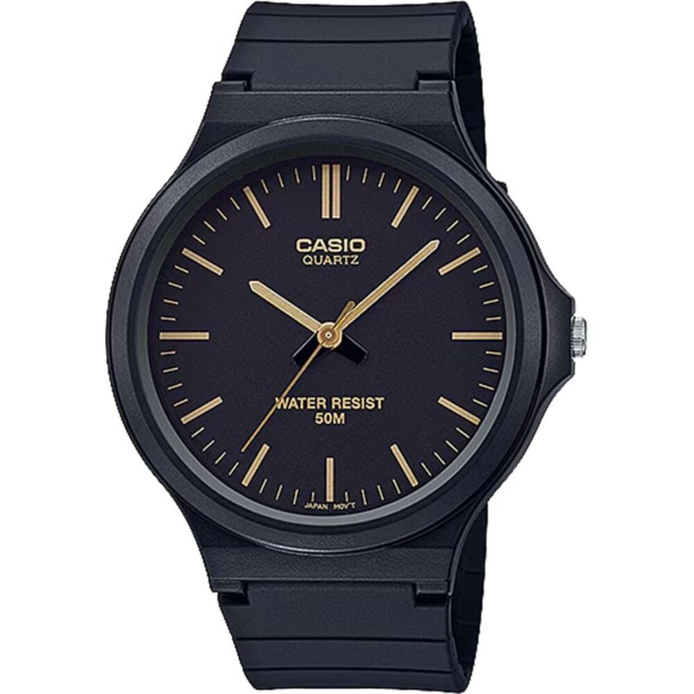 Casio Men’s Black Analog Watch with Black Dial - MW-240-1E2V